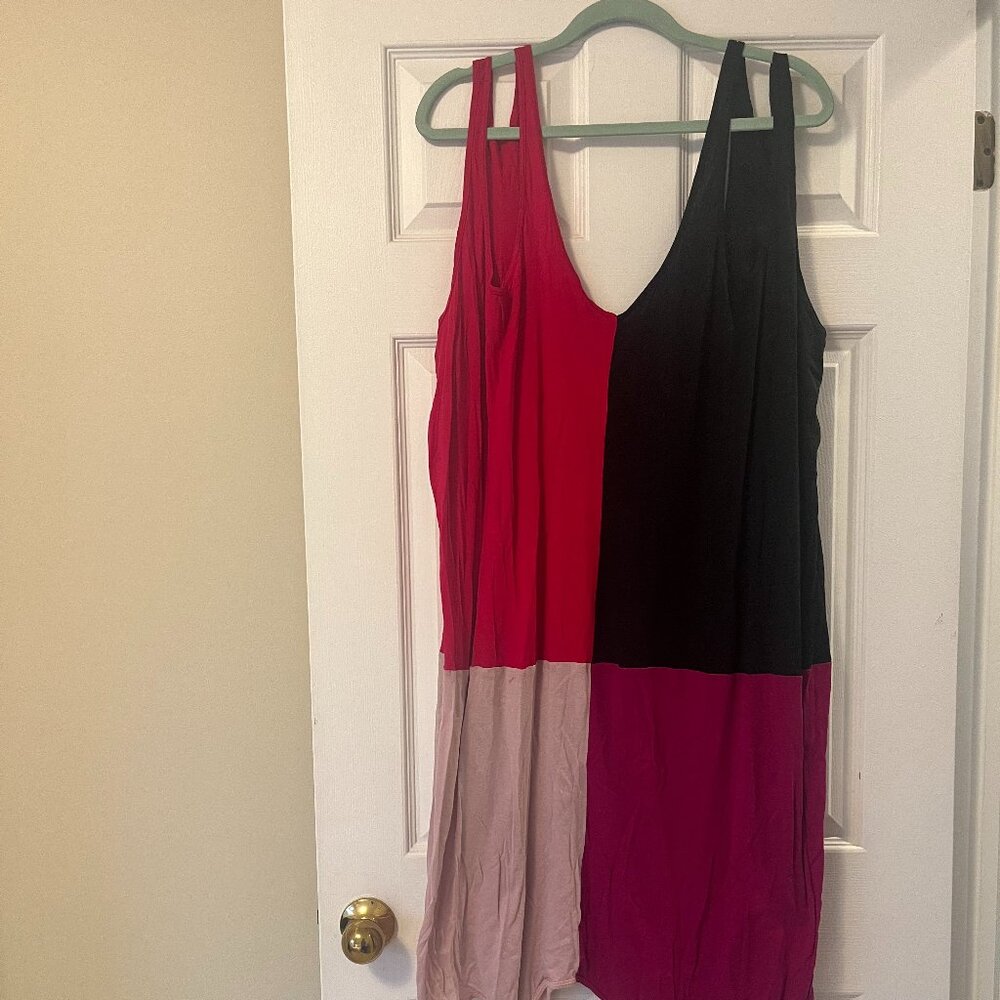 Andrea Crews Pink Color Block Romper